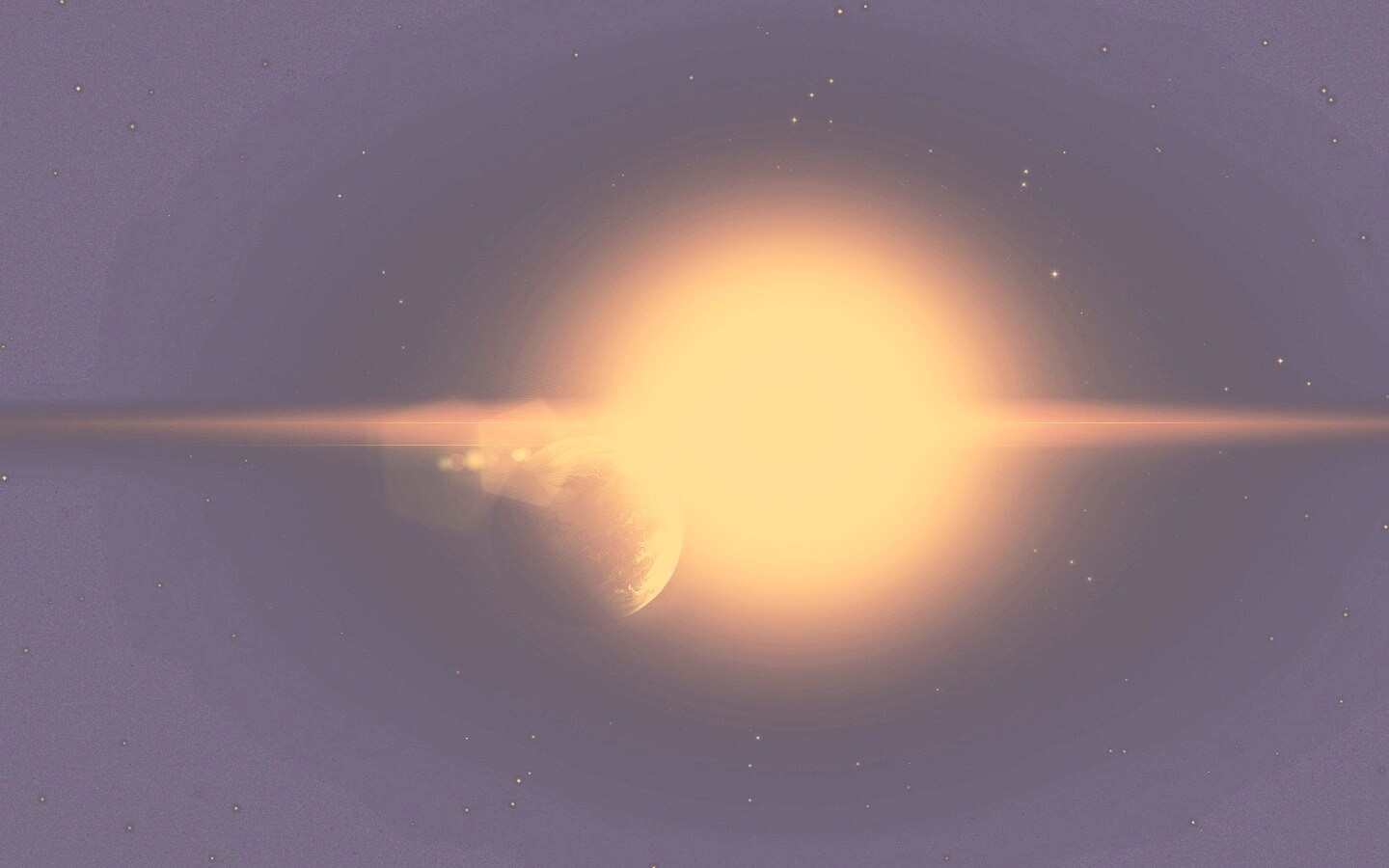 Планета на фоне звезды обои