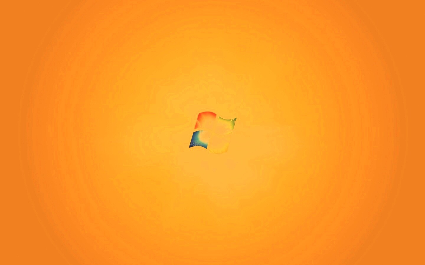 Яркий желтый логотип Windows 7 обои