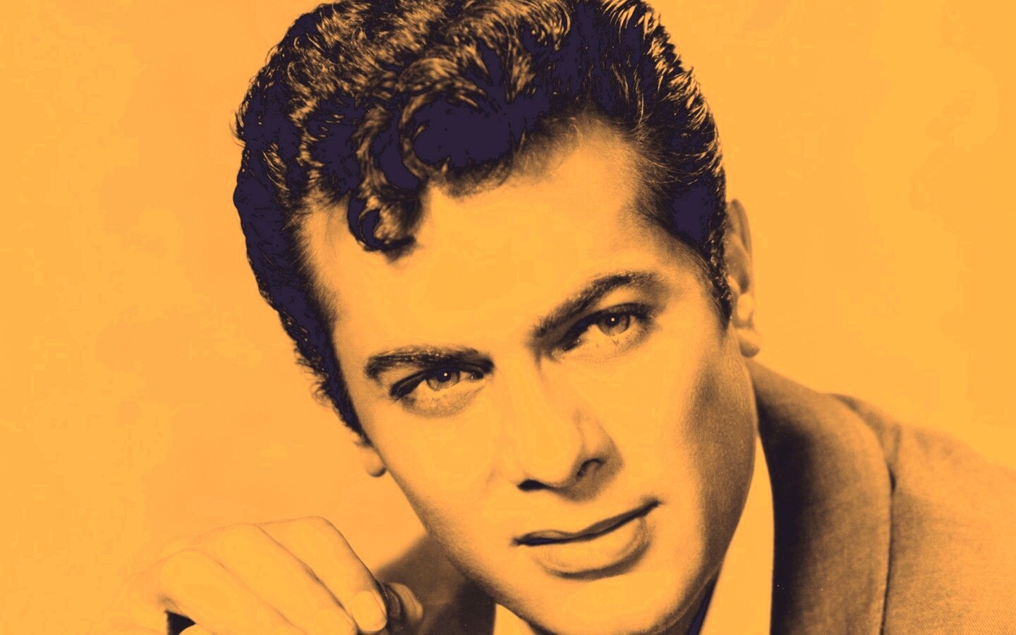 Чёрно белое фото Тони Кёртиса обои