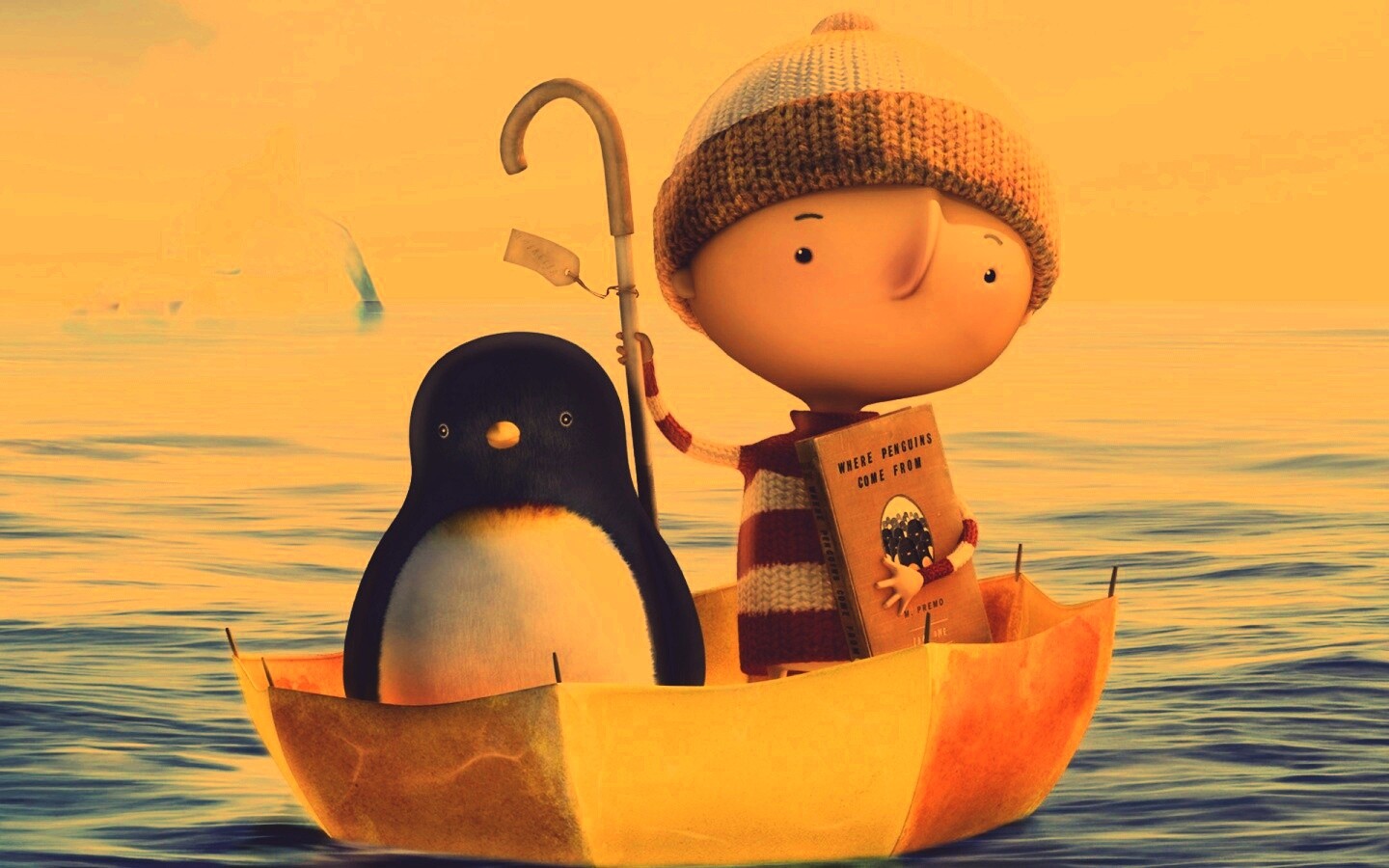 Откуда приходят пингвины обои