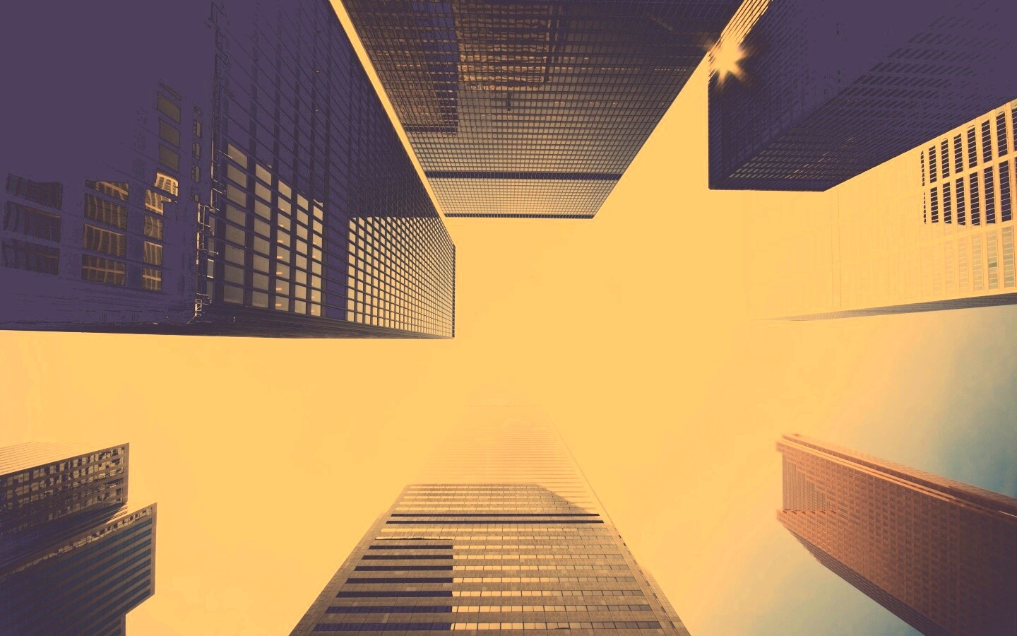 Небоскребы уходящие в облака обои