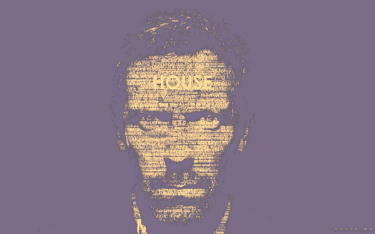 Хаус типографика обои