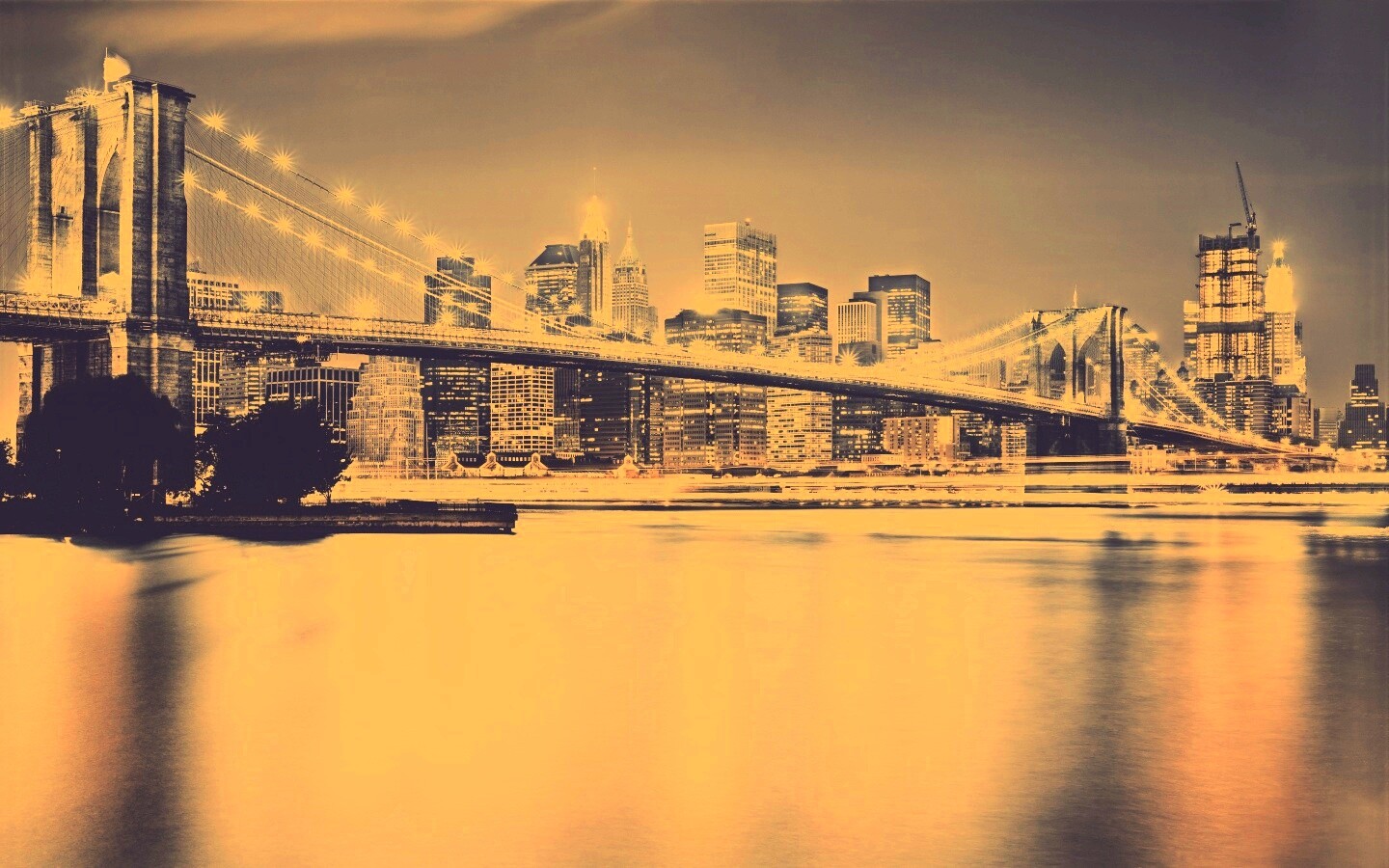 Огни ночного города обои