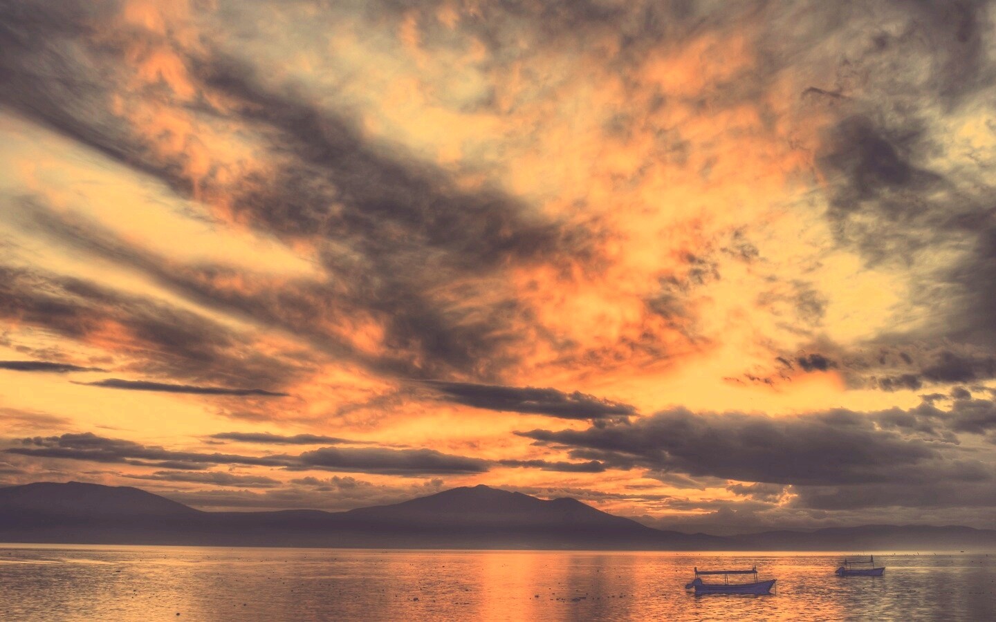 Мексика: лодки на озере обои