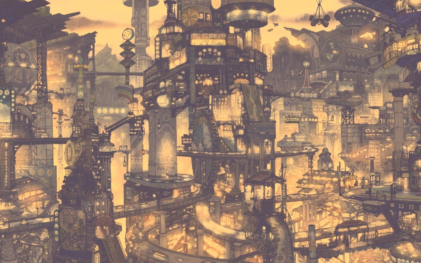 Город будущего обои