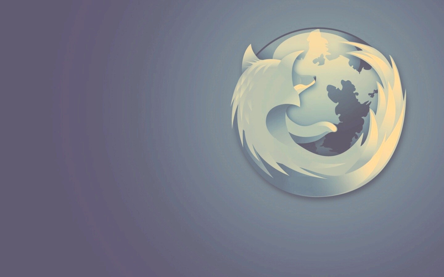 Логотип Firefox в синих тонах обои