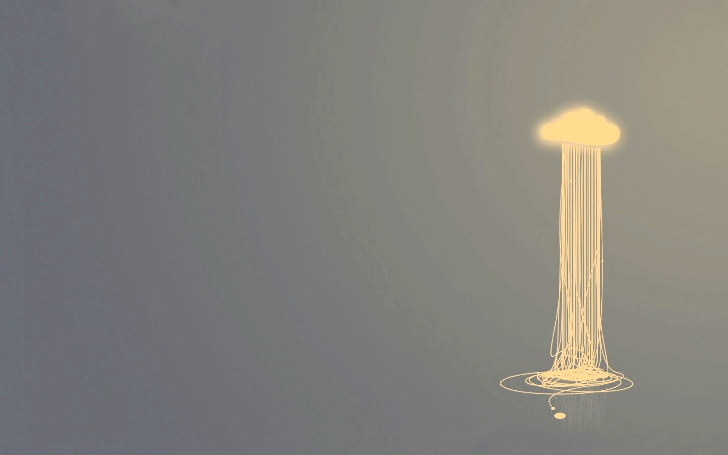 Тучка изливается нитями обои