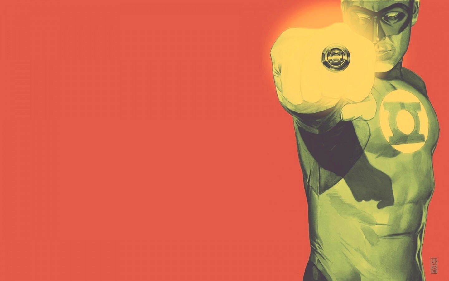 Зелёный фонарь рисунок обои