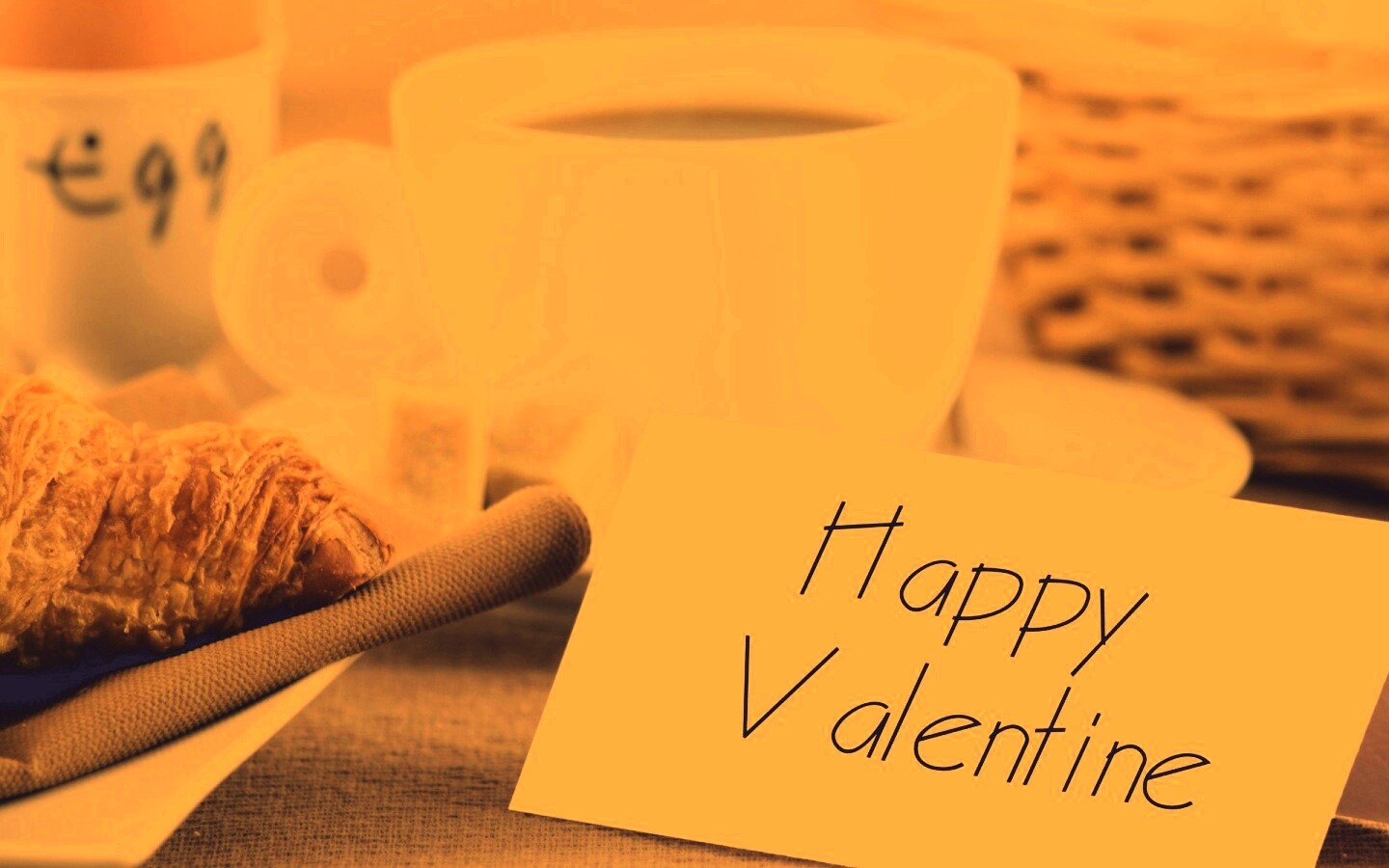 Завтрак на День Святого Валентина обои