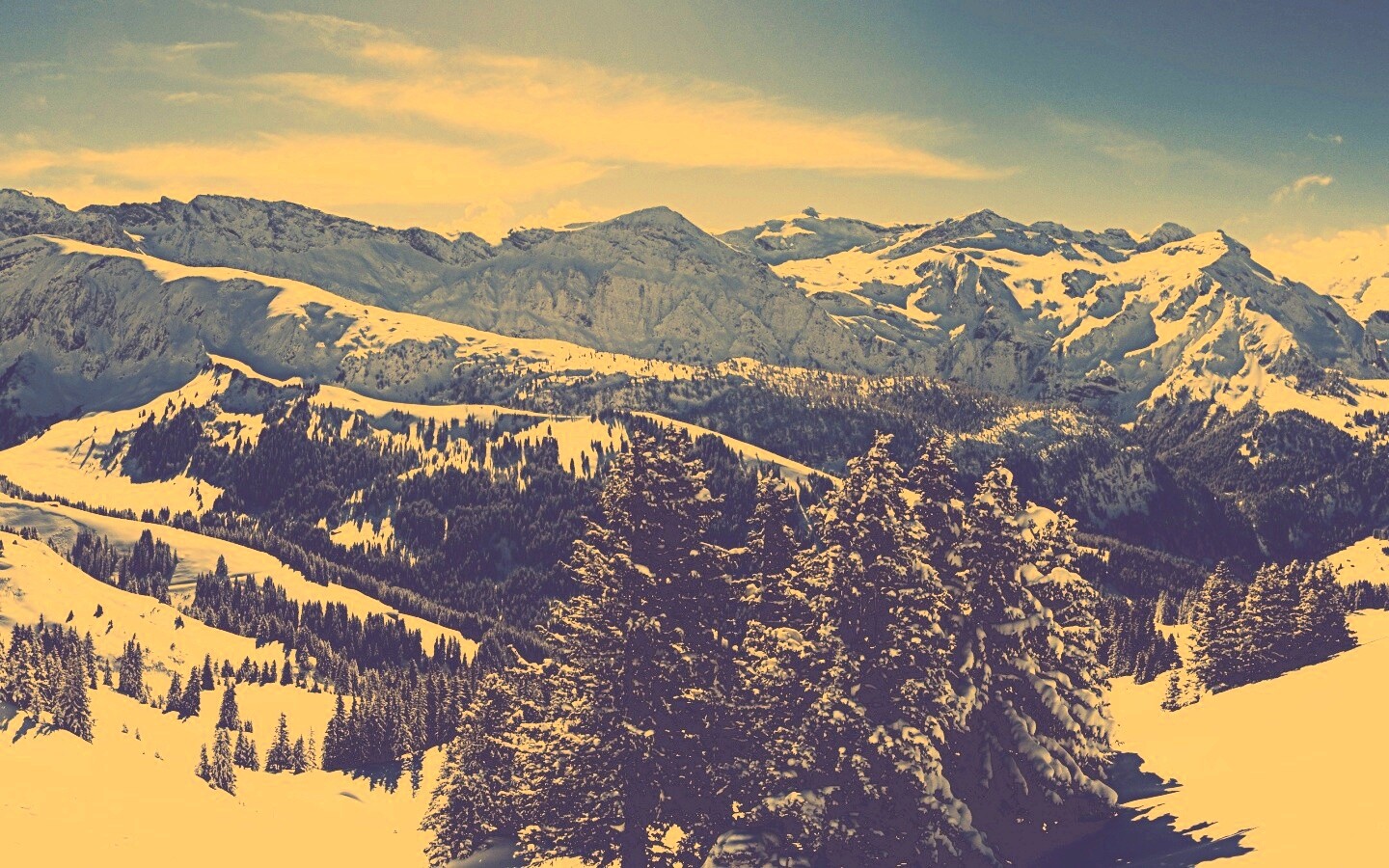 Зимний пейзаж обои