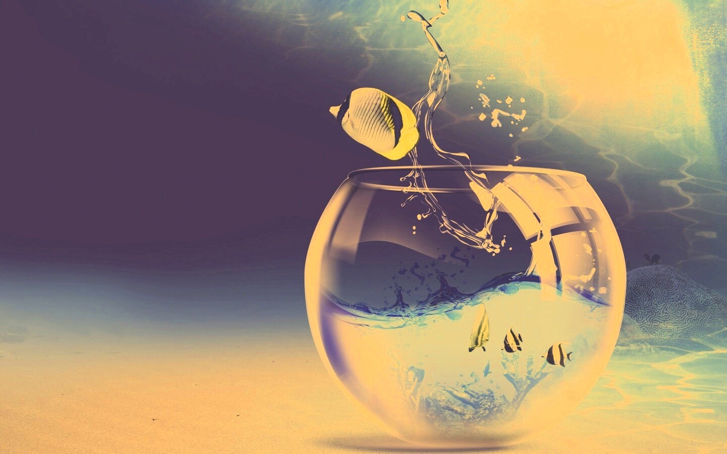 Аквариум с рыбками обои