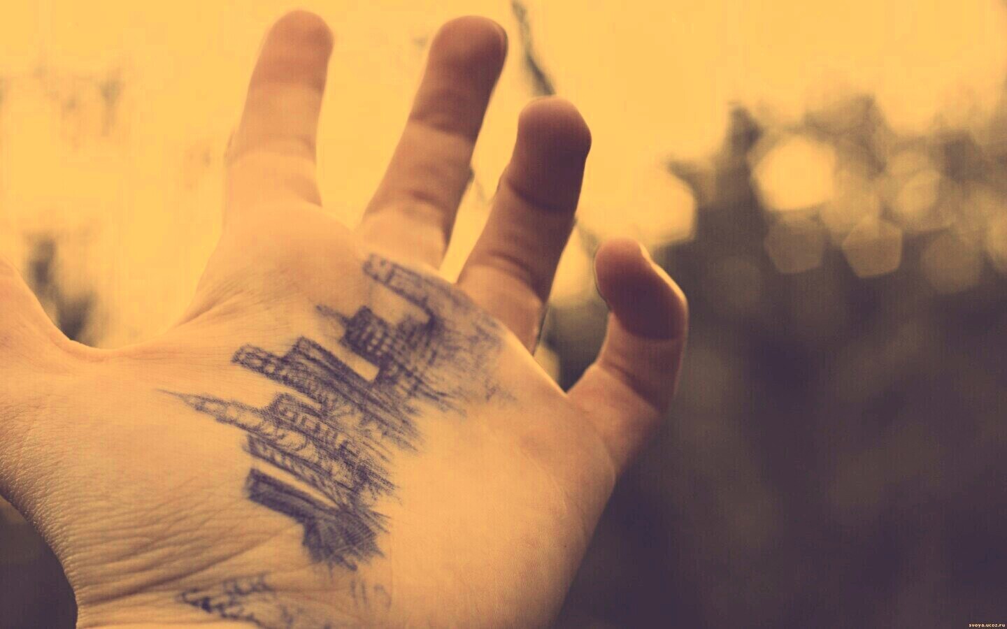 Город на ладони обои