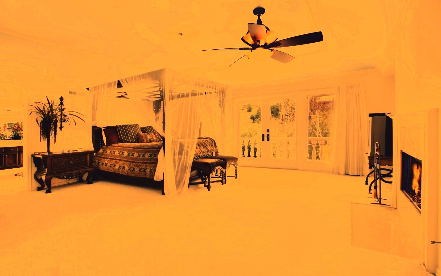 Светлая спальня обои