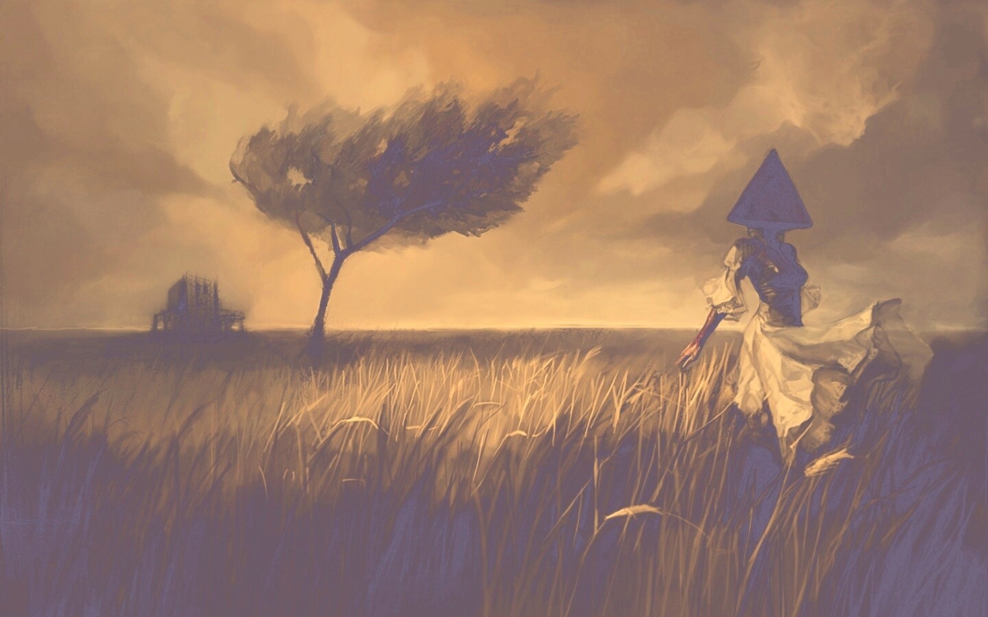 Треугольная голова обои