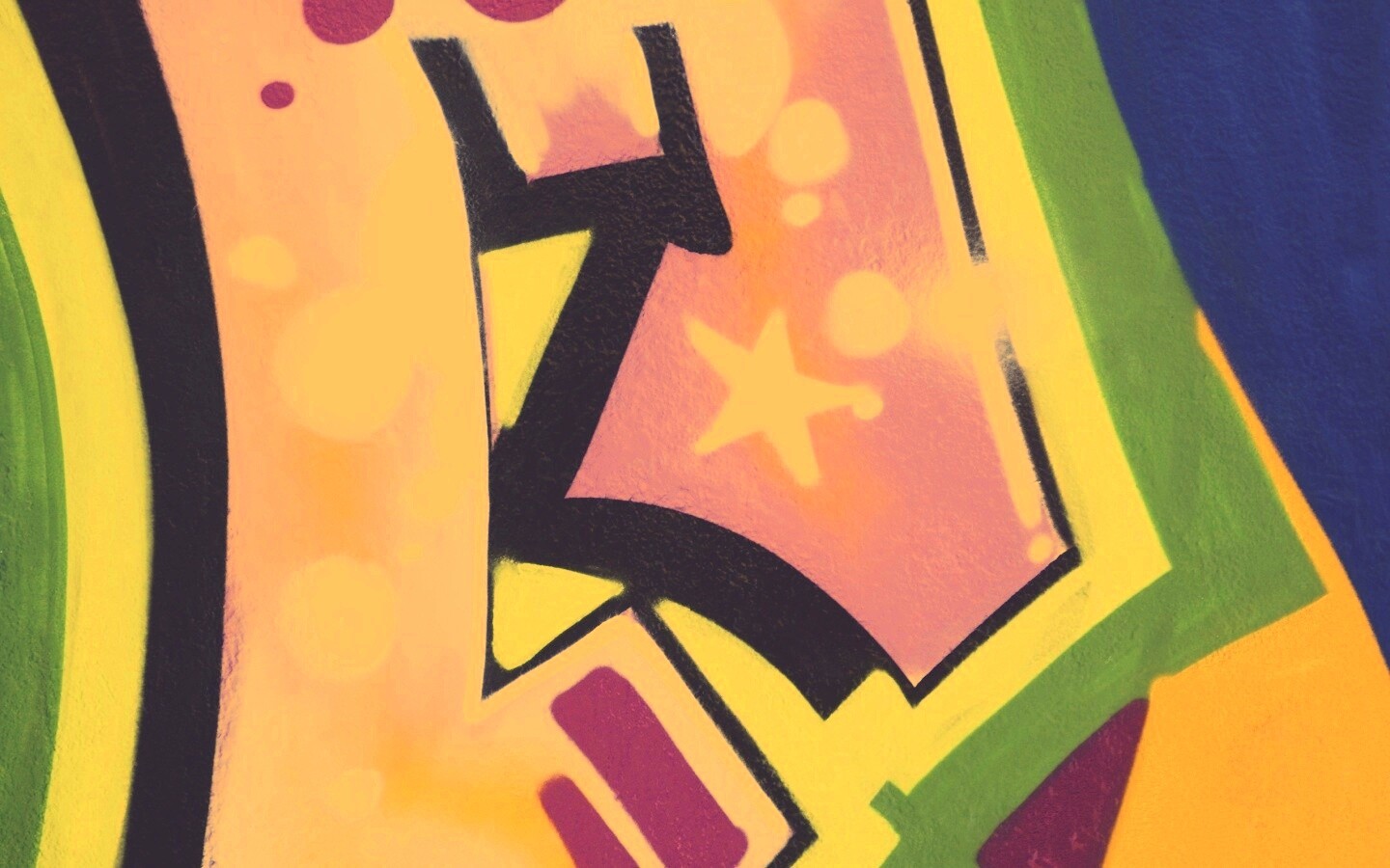 Блик на граффити обои