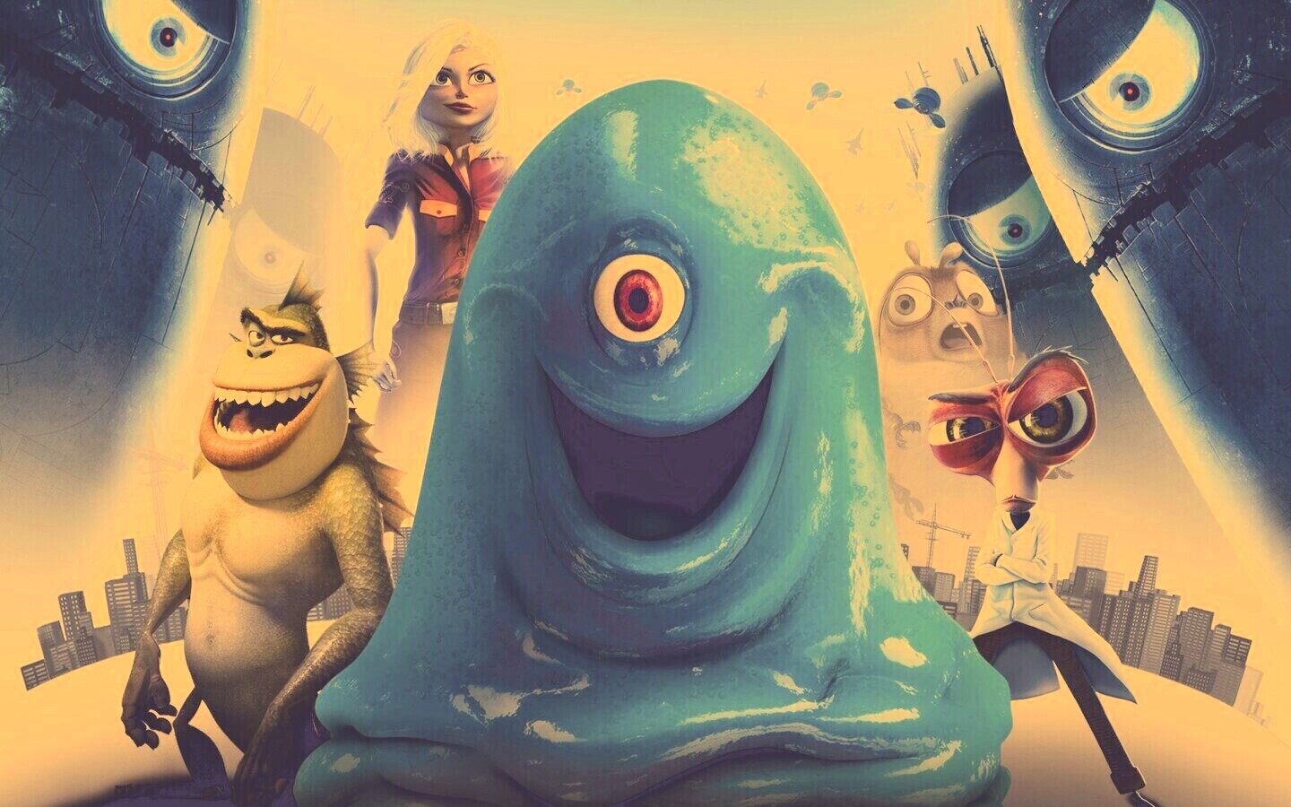 Монстры против пришельцев обои