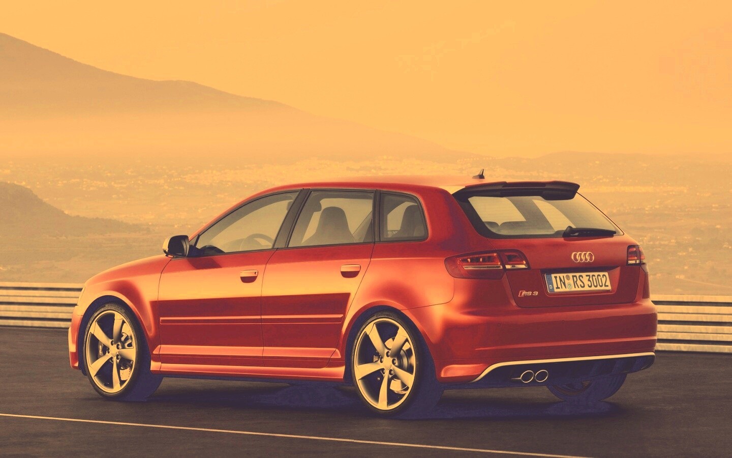 Ауди RS3 вид сзади обои
