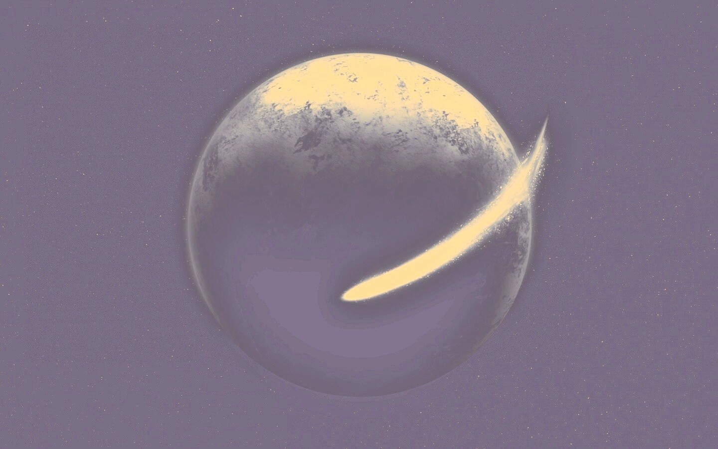 Комента облетает планету обои