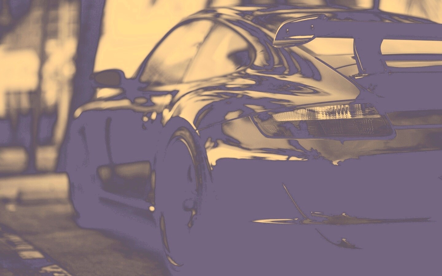 Черный порш обои