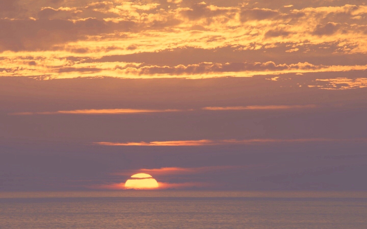 Закат в море обои
