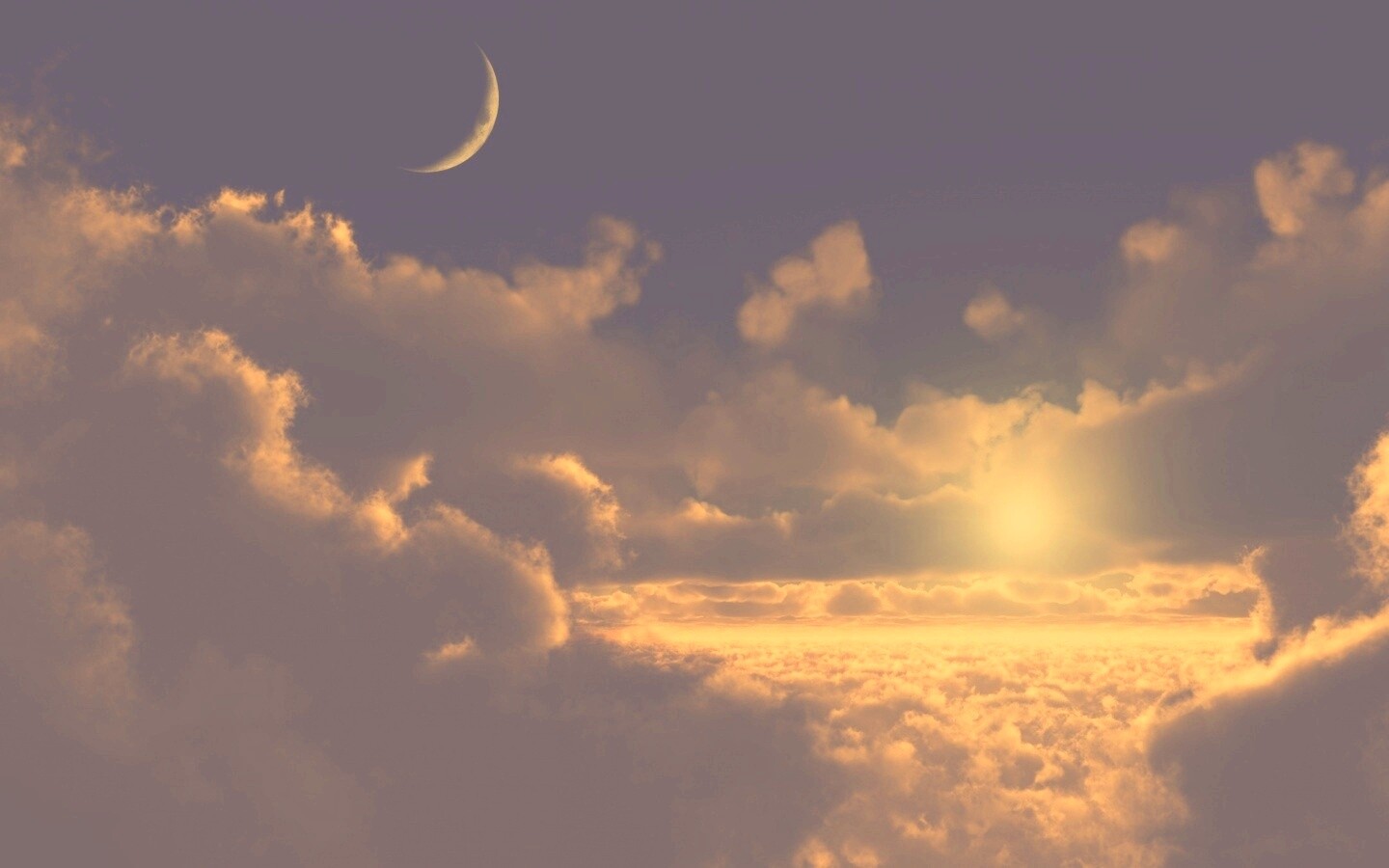 Над облаками обои