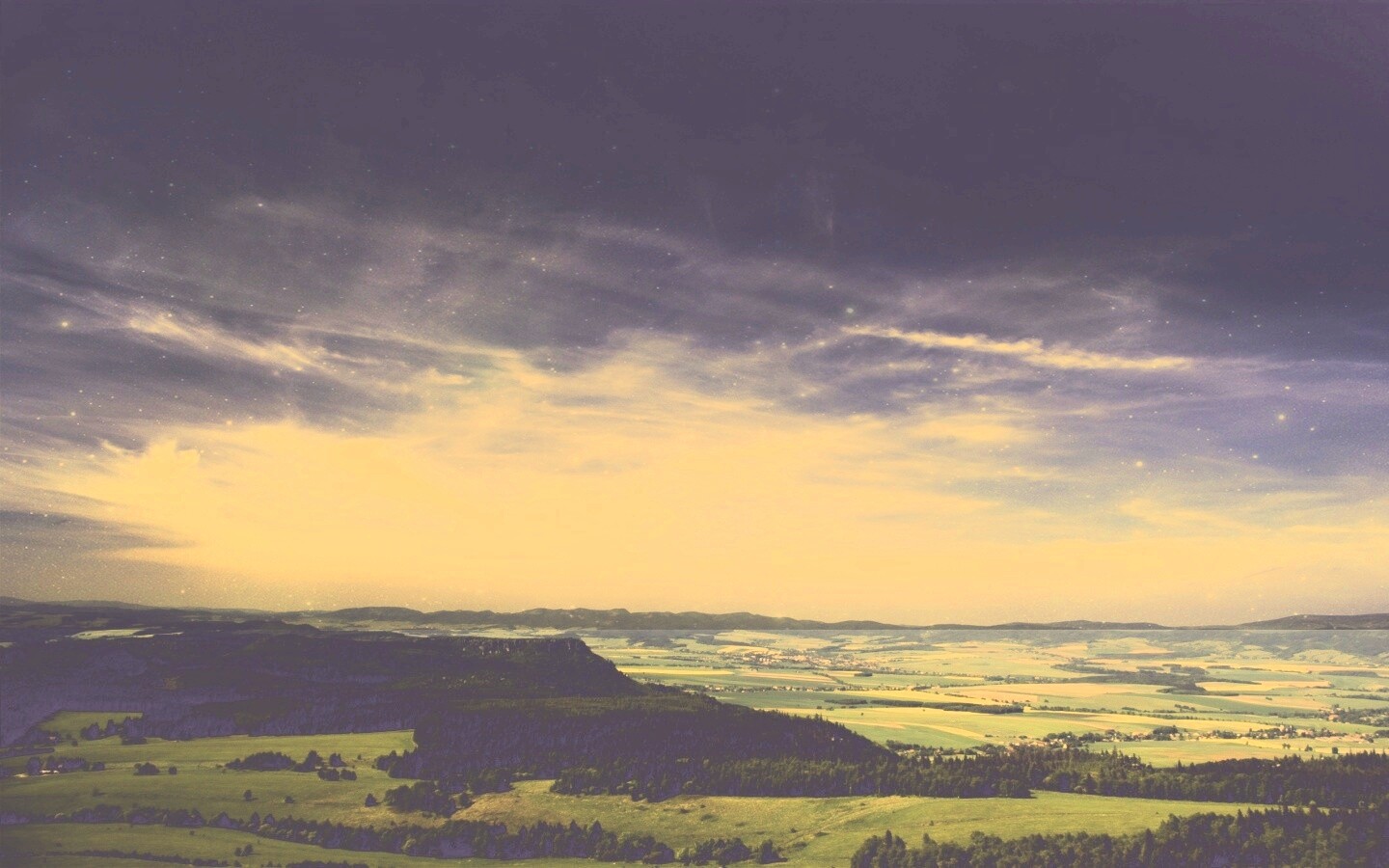 Вид на равнину обои