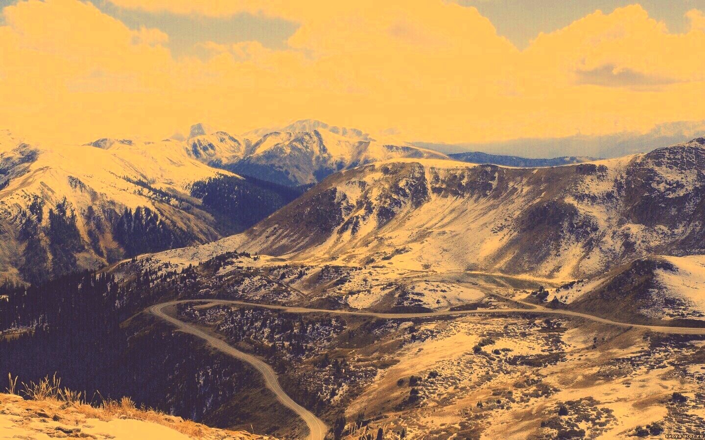 Горная дорога обои