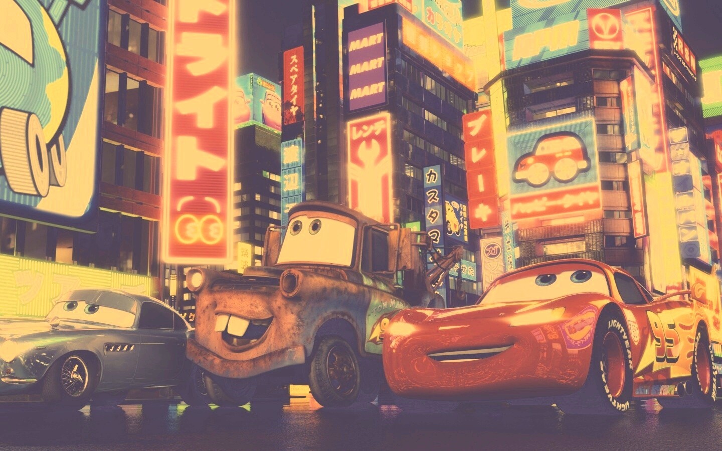 Тачки в большом городе обои