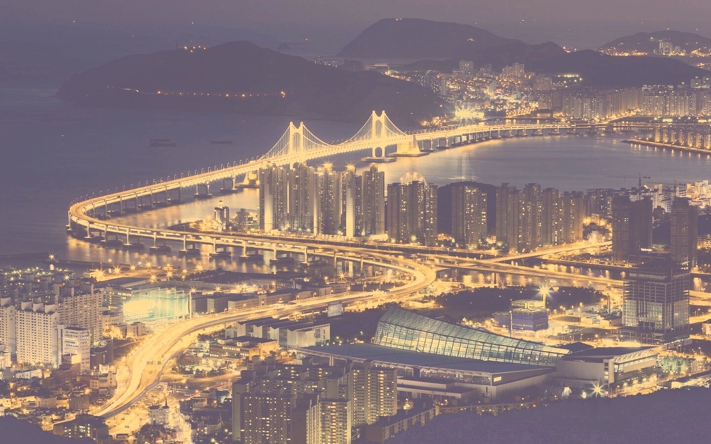 Ночной город обои