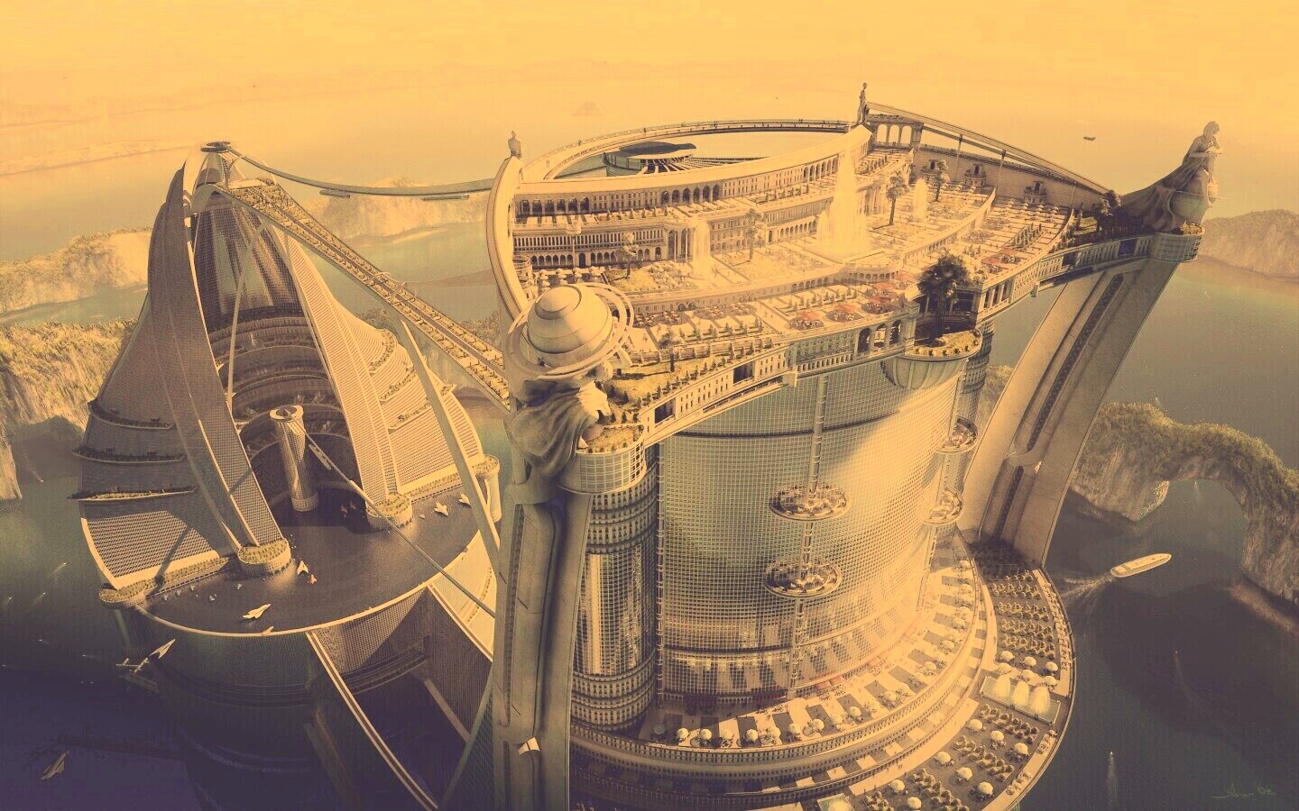 Город будущего обои