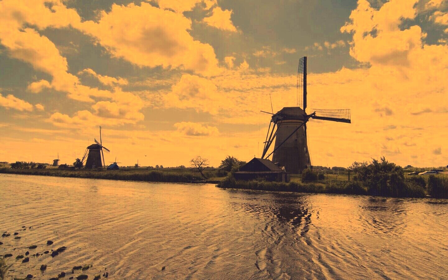 Мельница обои