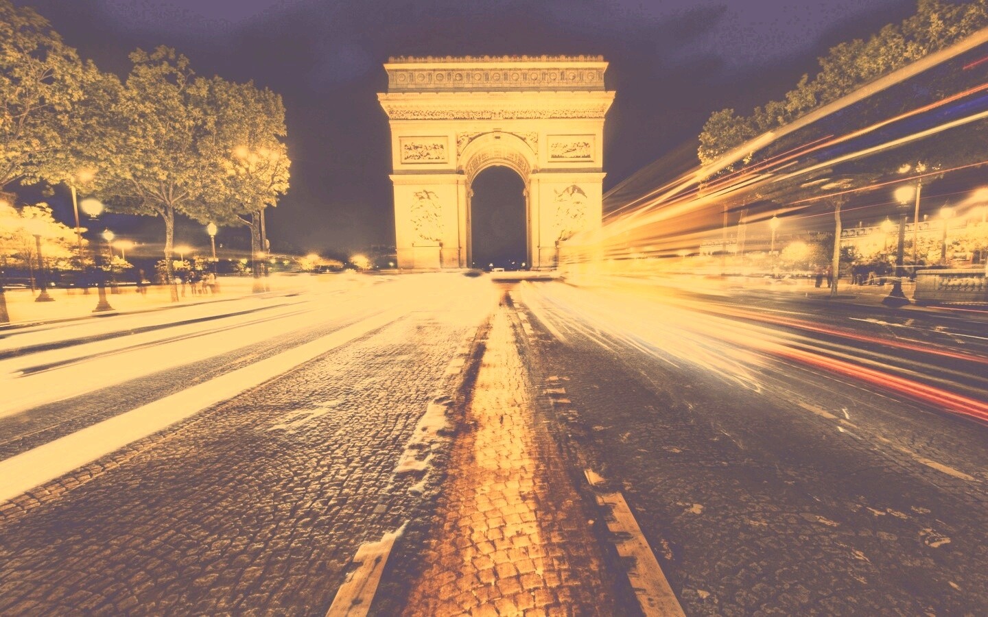 Елисейские поля с Триумфальной аркой обои