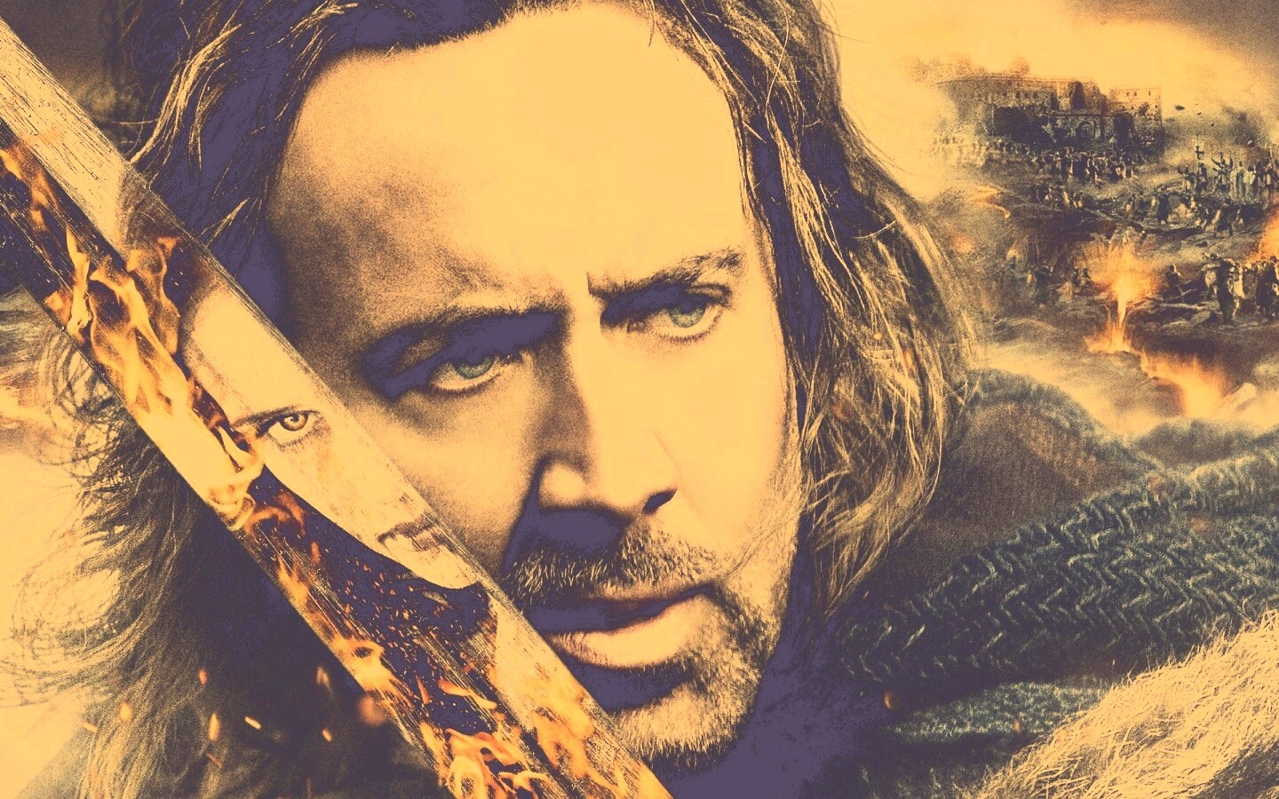 Николас Кейдж в фильме Время ведьм обои