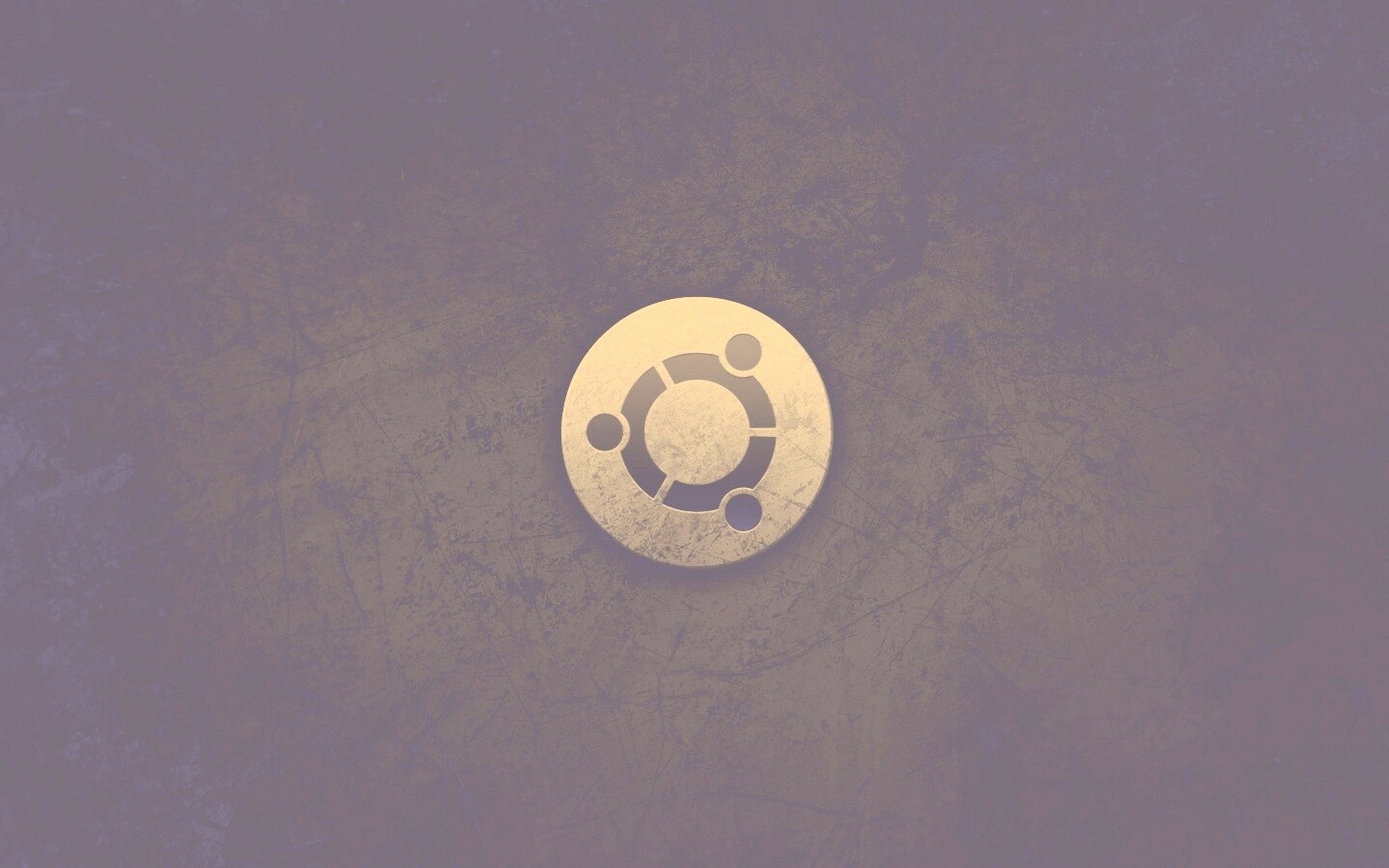 Логотип убунту из металла обои