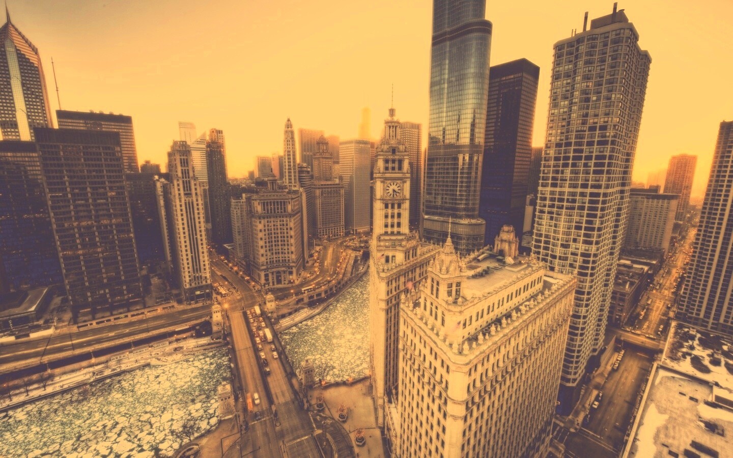 Вид на город обои