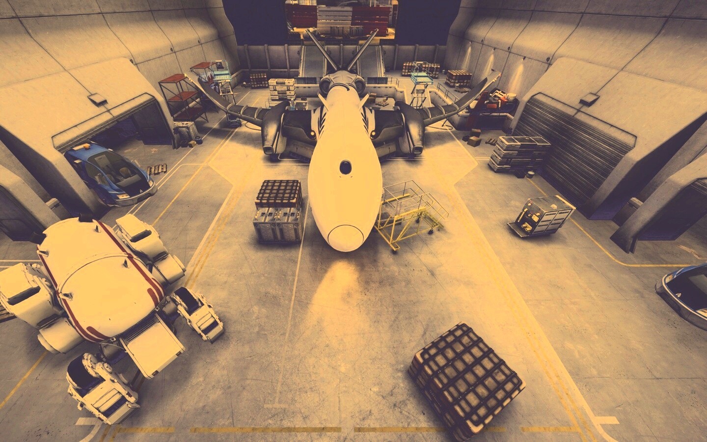 Ангар из игры Brink обои