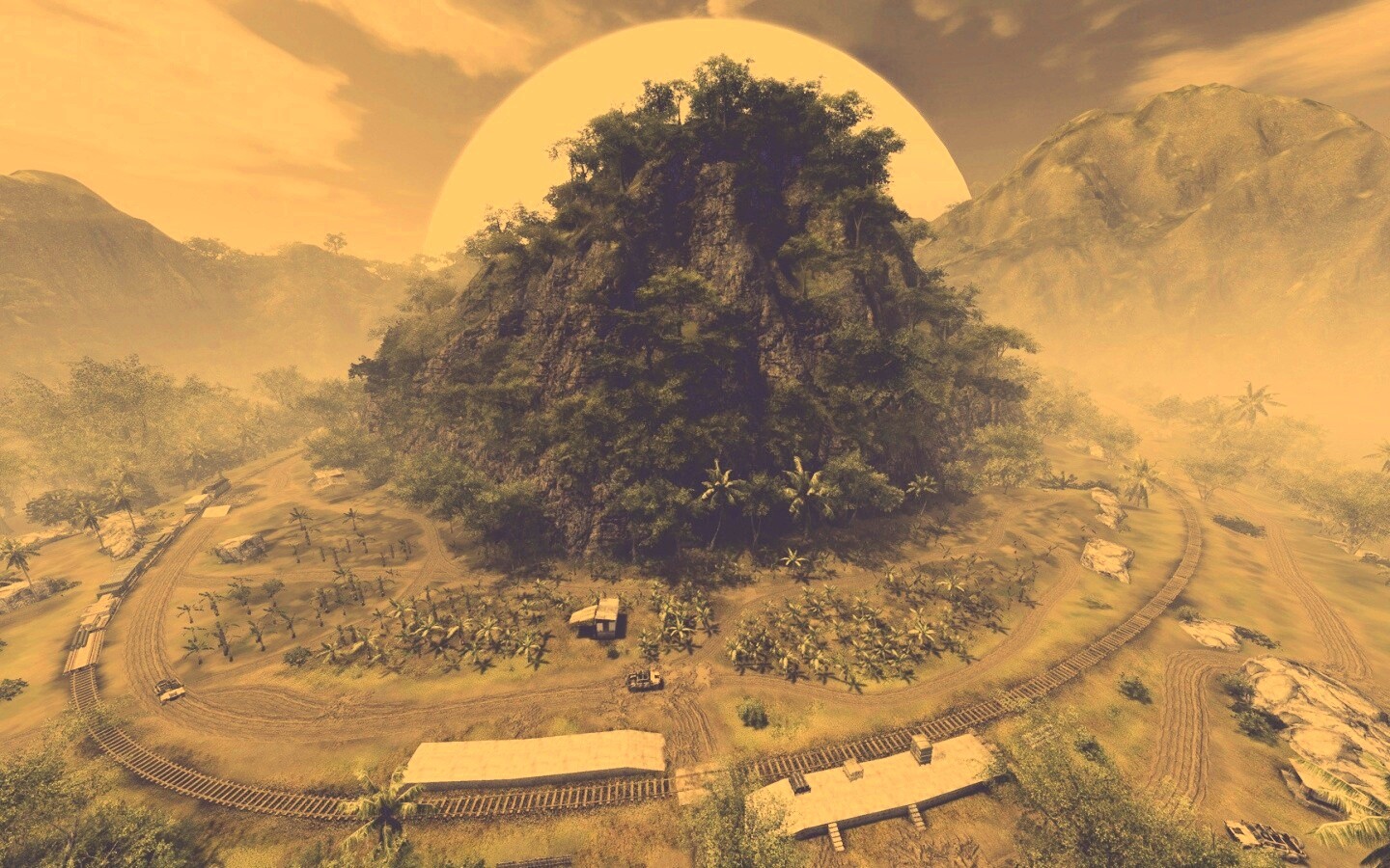 Железная дорога в тропиках из Crysis обои