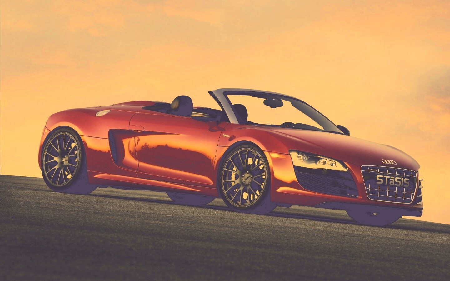 Красная Audi обои