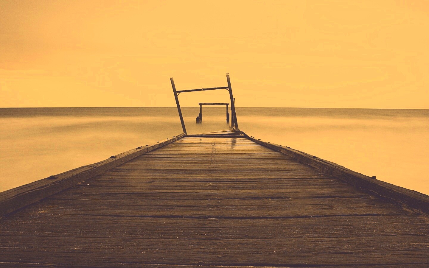 Мостки до горизонта обои