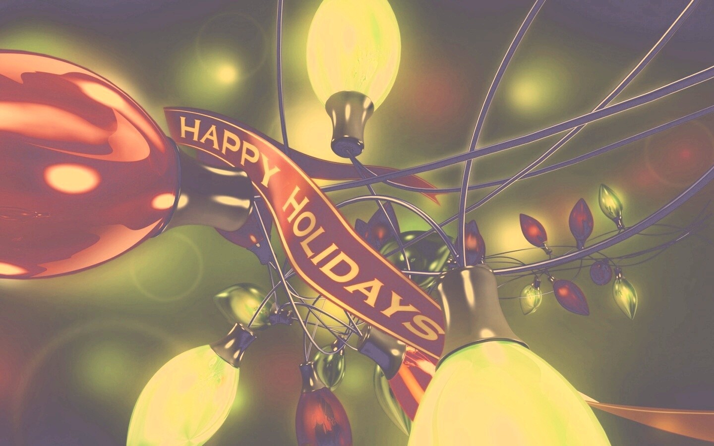 Гирлянда в 3D обои