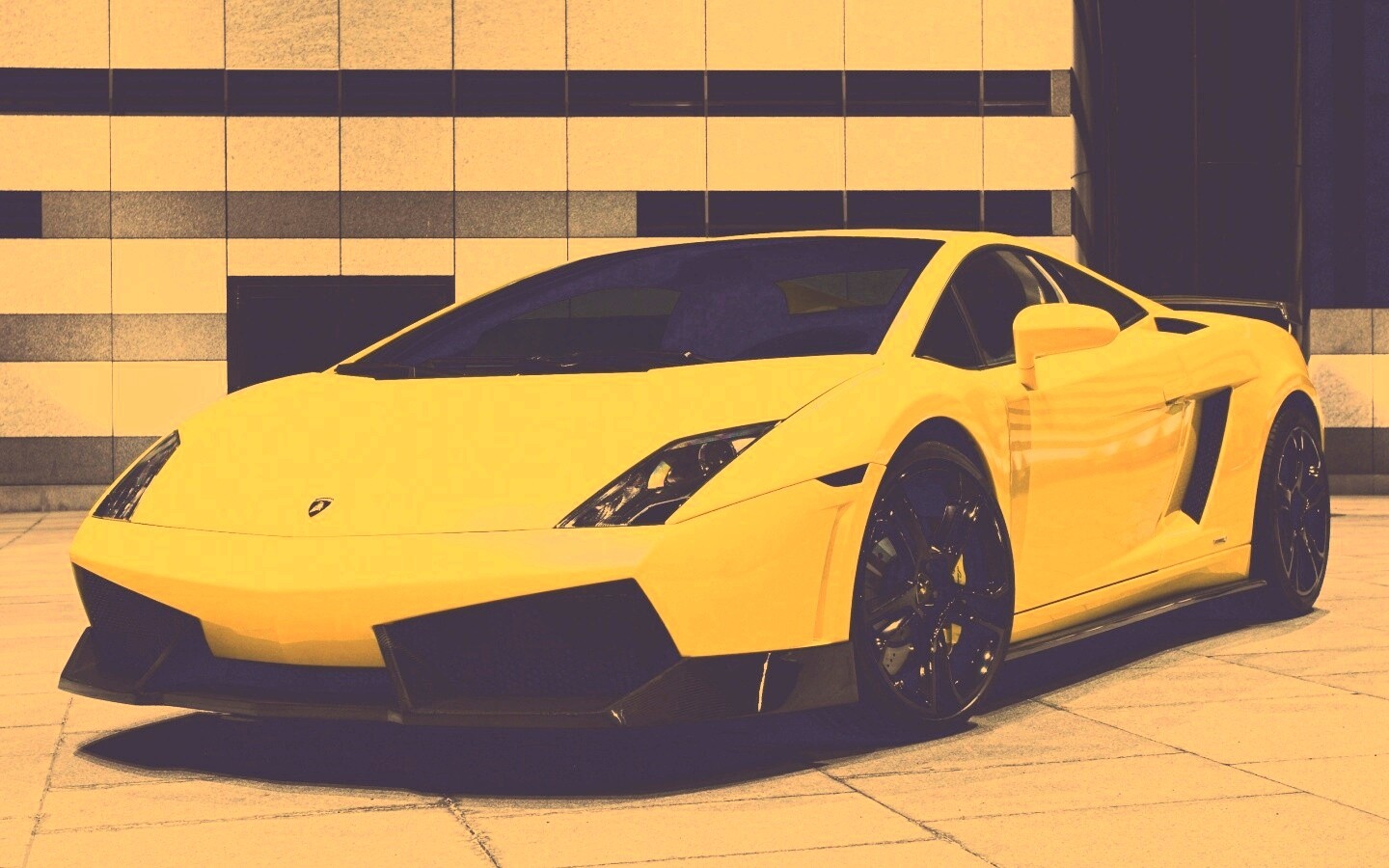 Желтый Ламборджини обои