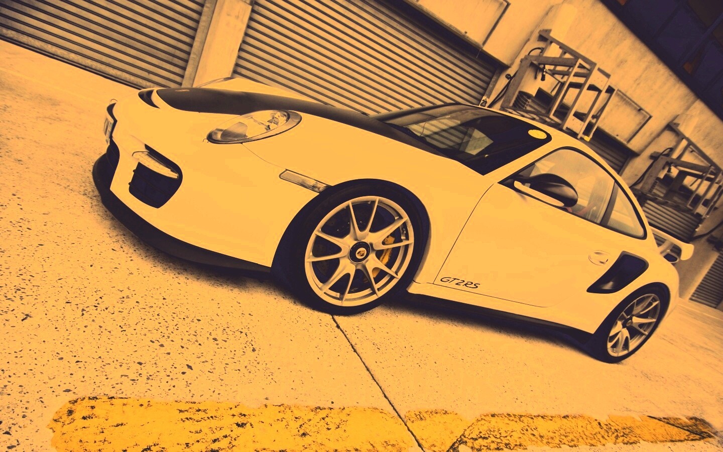 Белый порше обои