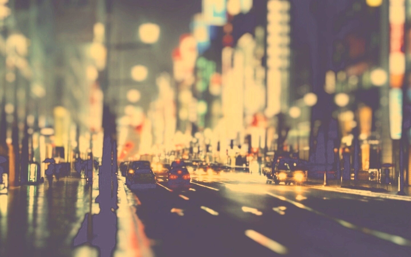 Игрушечный город огней обои