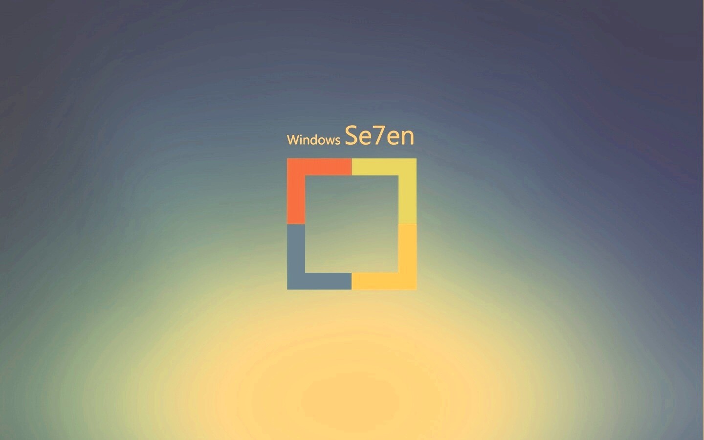 Квадратное лого Windows Seven обои