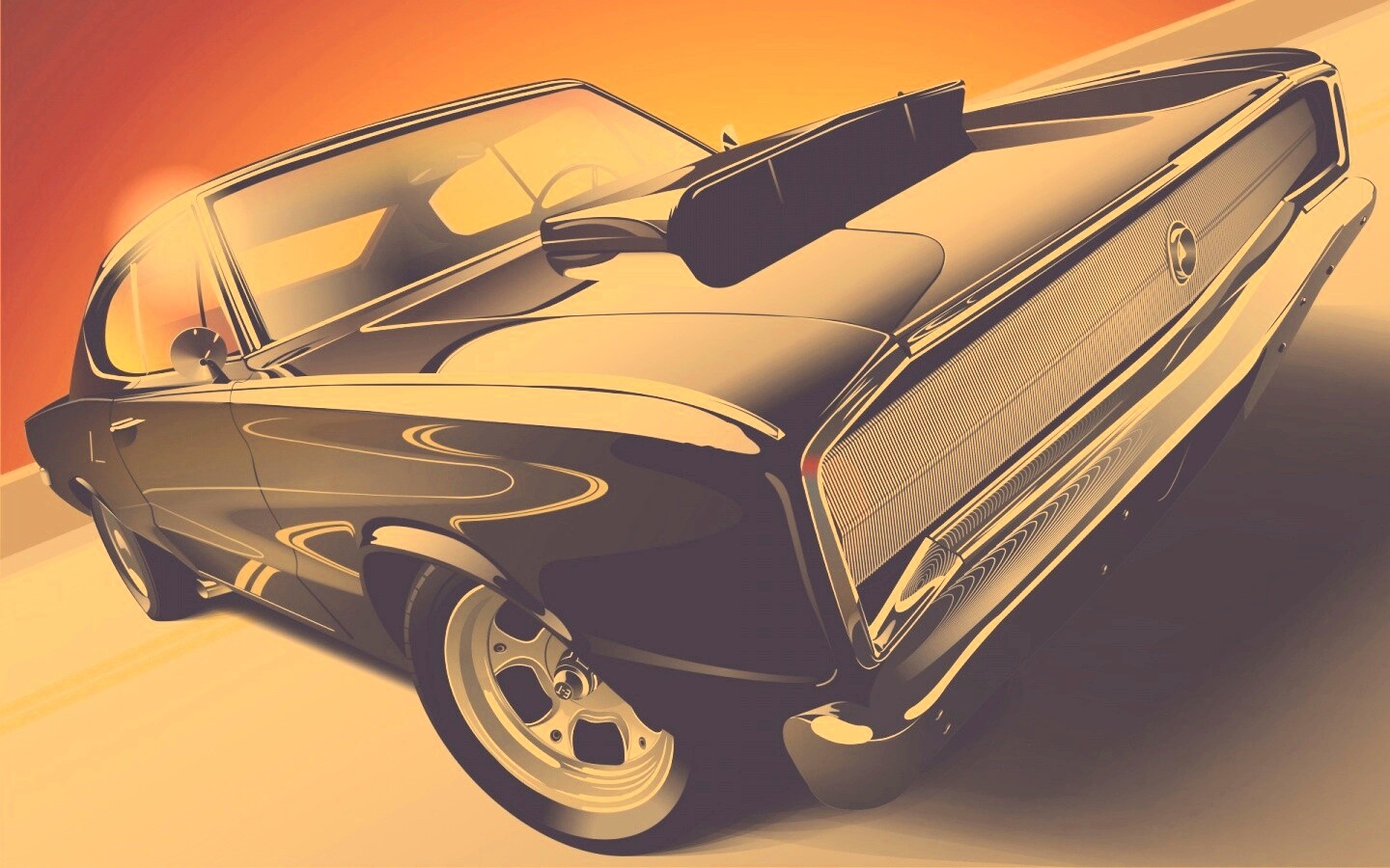 Векторный мускулкар обои