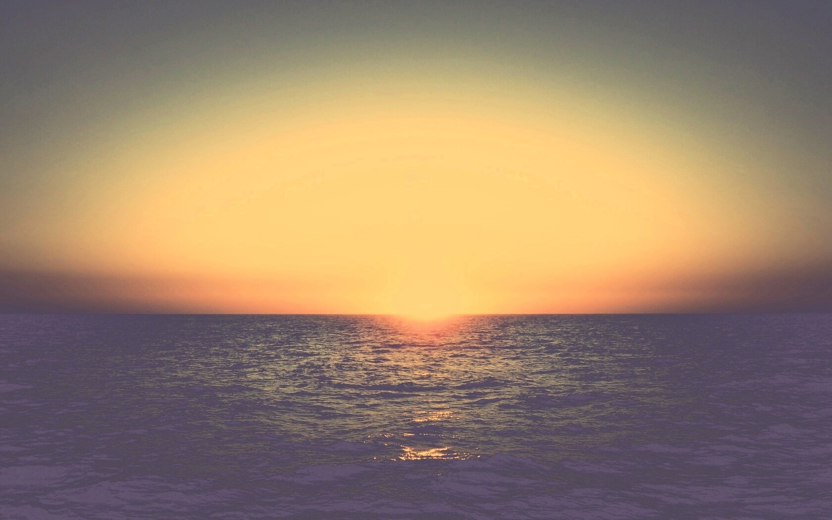 Заходящее солнце обои