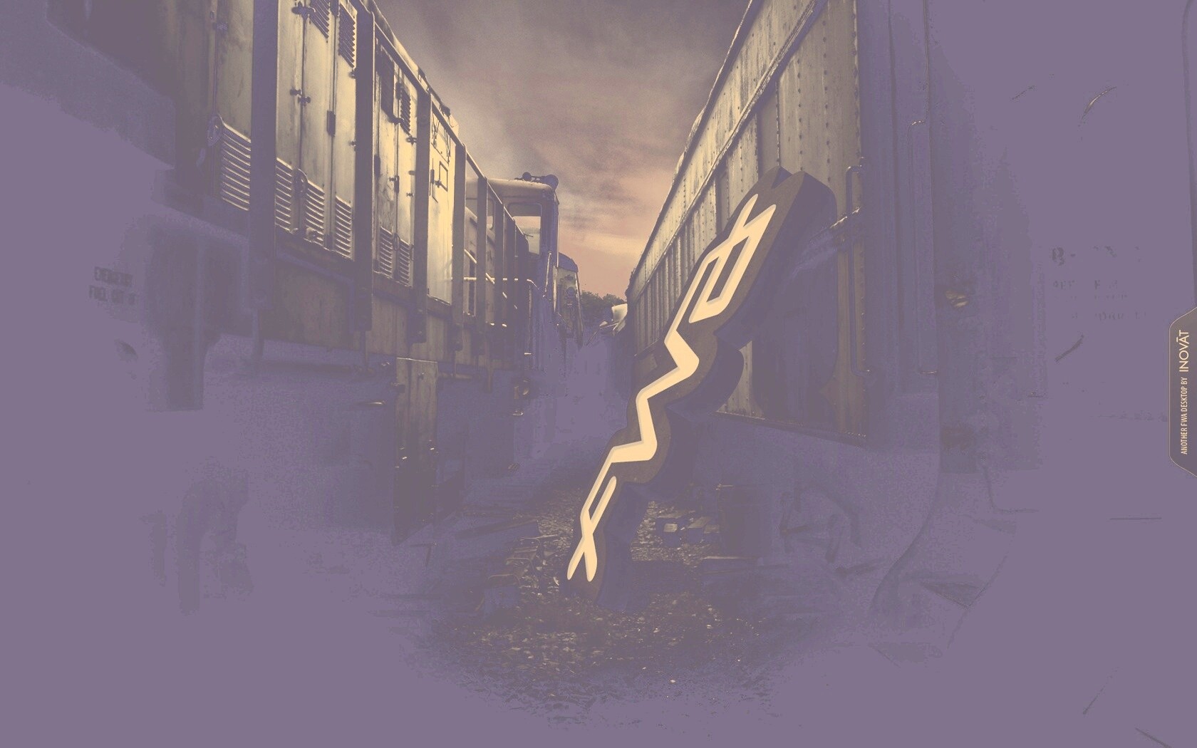 Упавшая вывеска обои