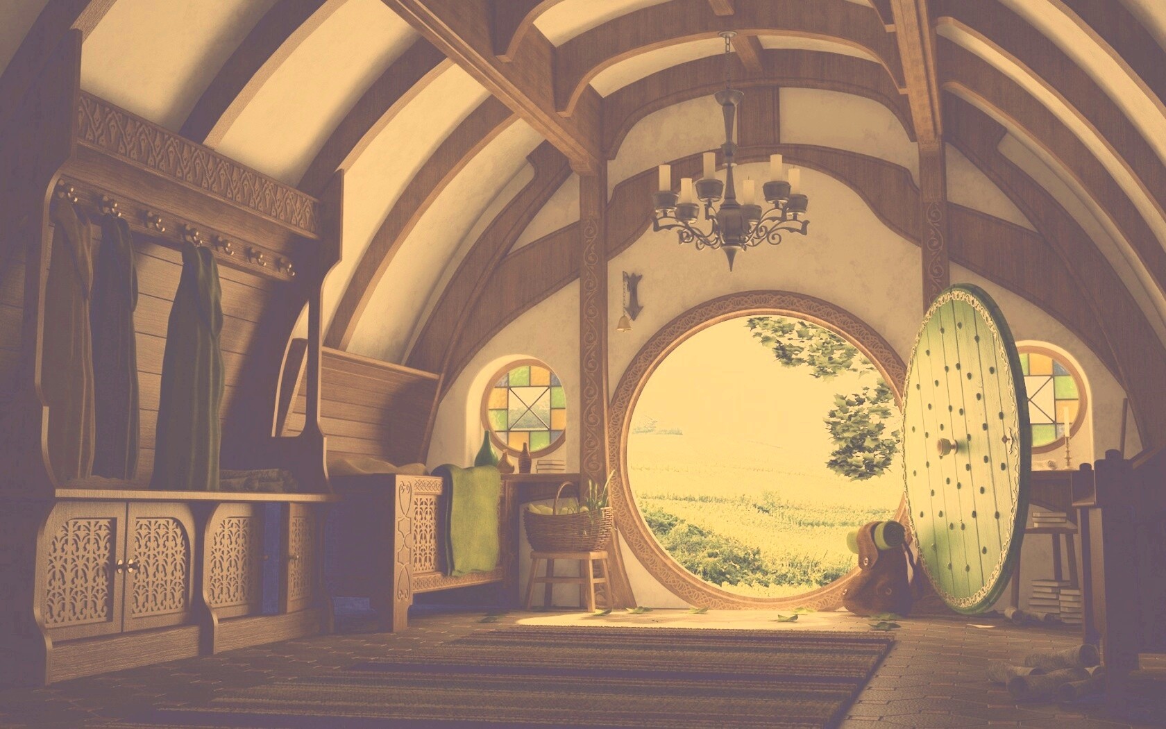 Дом хоббитов обои