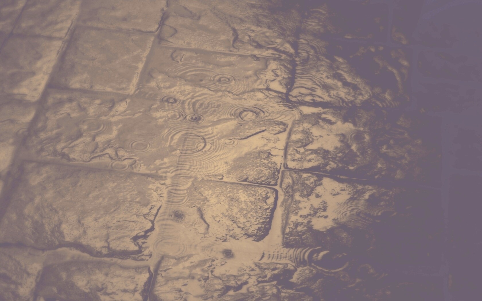 Дождь на мостовой обои