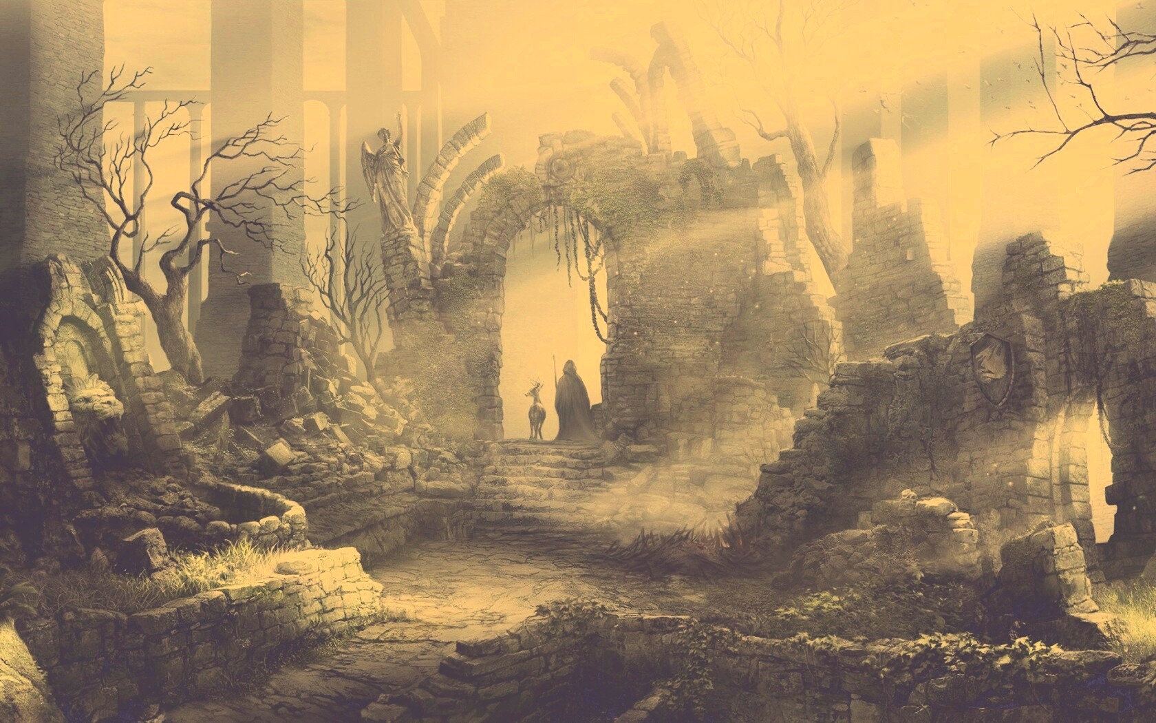 Маг в руинах обои